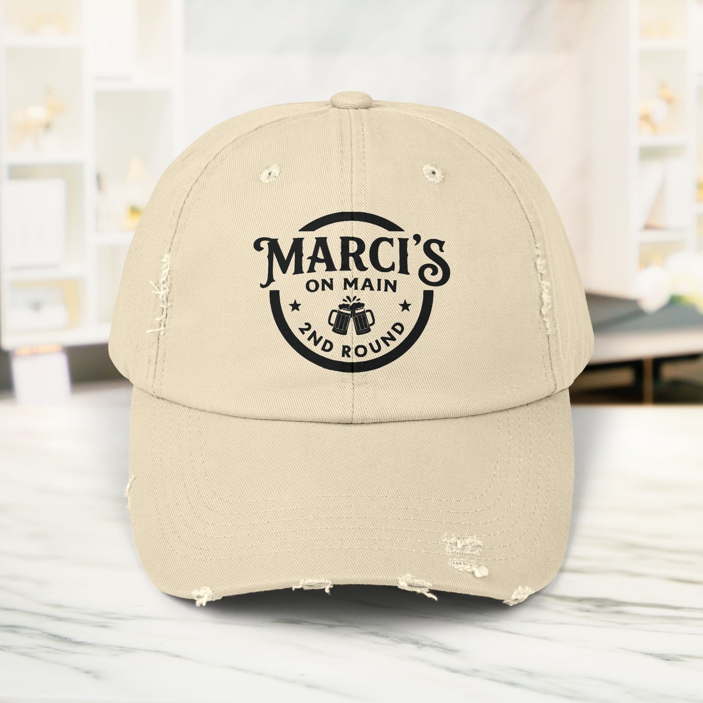 Marci's on Main 2nd Round Unisex Distressed Cap