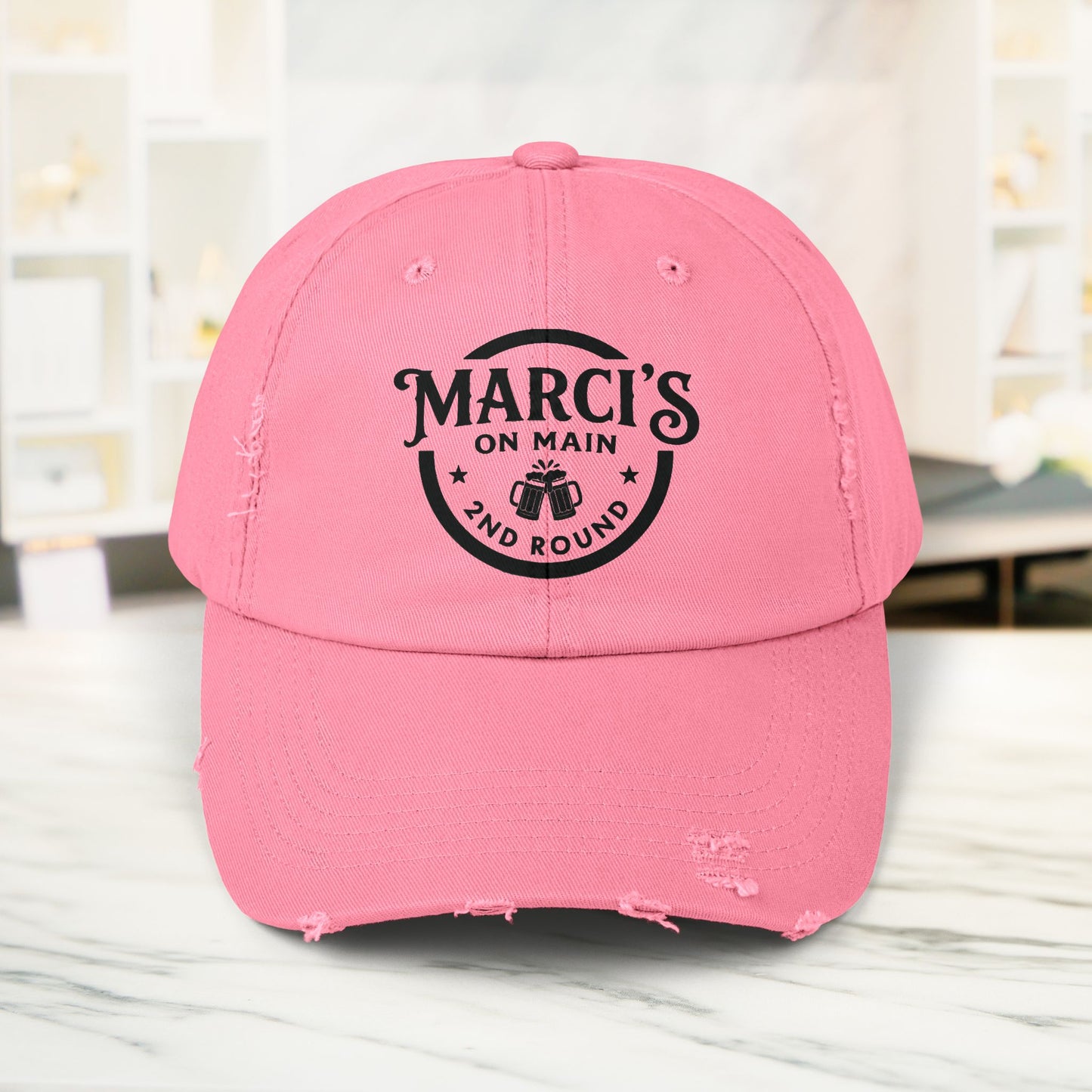 Marci's on Main 2nd Round Unisex Distressed Cap