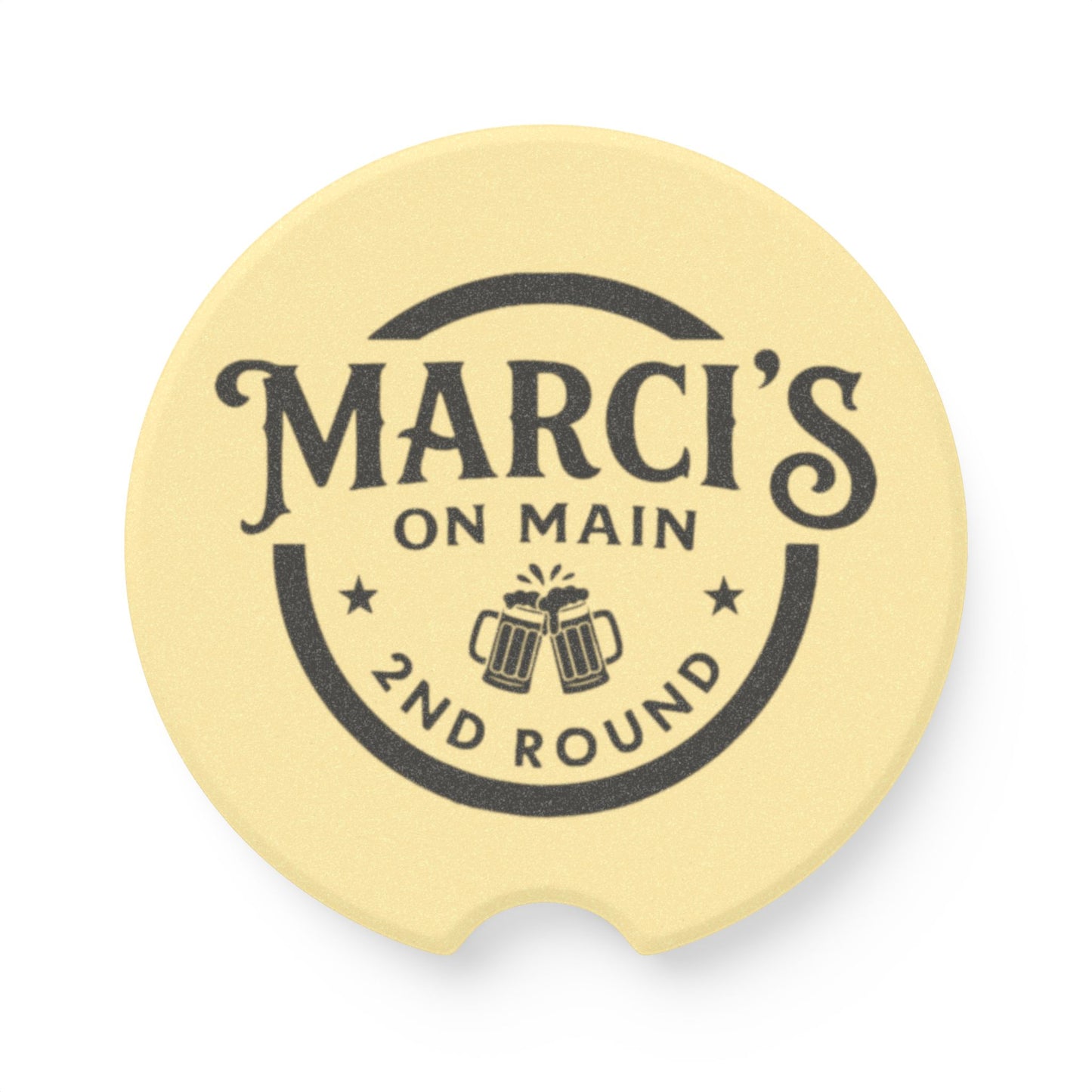Marci's on Main 2nd Round Soapstone Car Coaster