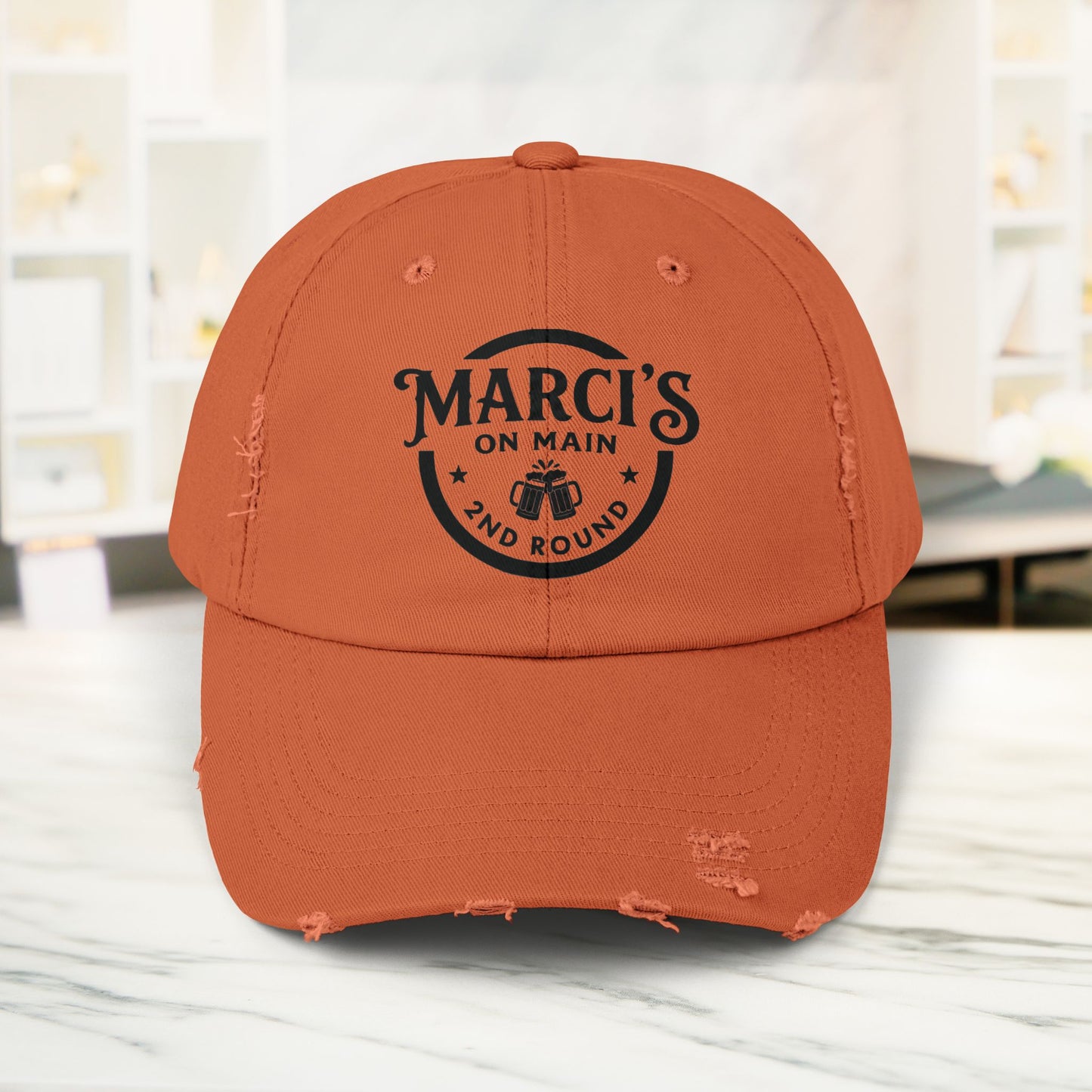 Marci's on Main 2nd Round Unisex Distressed Cap