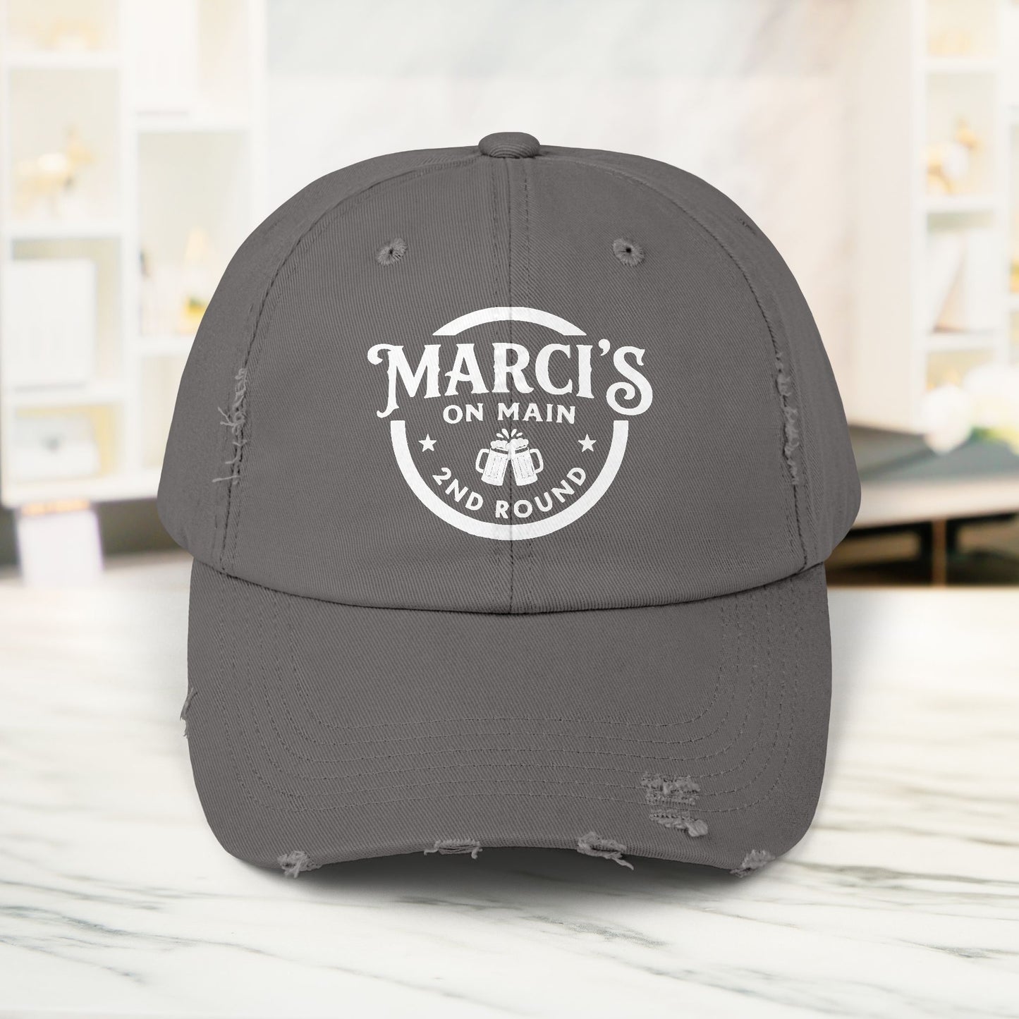 Marci's on Main 2nd Round Unisex Distressed Cap