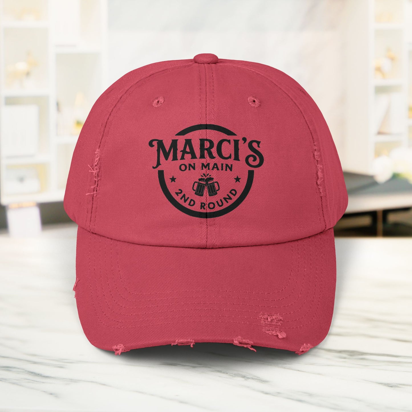 Marci's on Main 2nd Round Unisex Distressed Cap