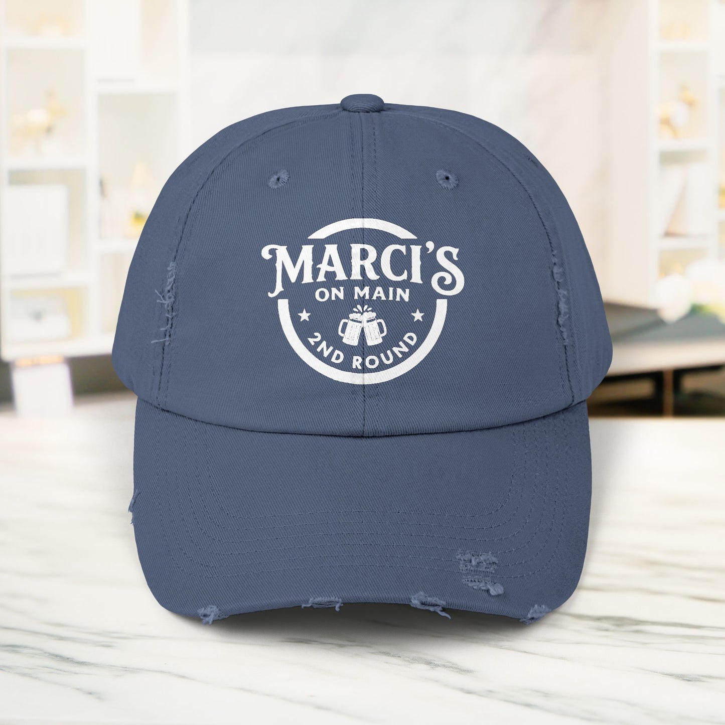 Marci's on Main 2nd Round Unisex Distressed Cap