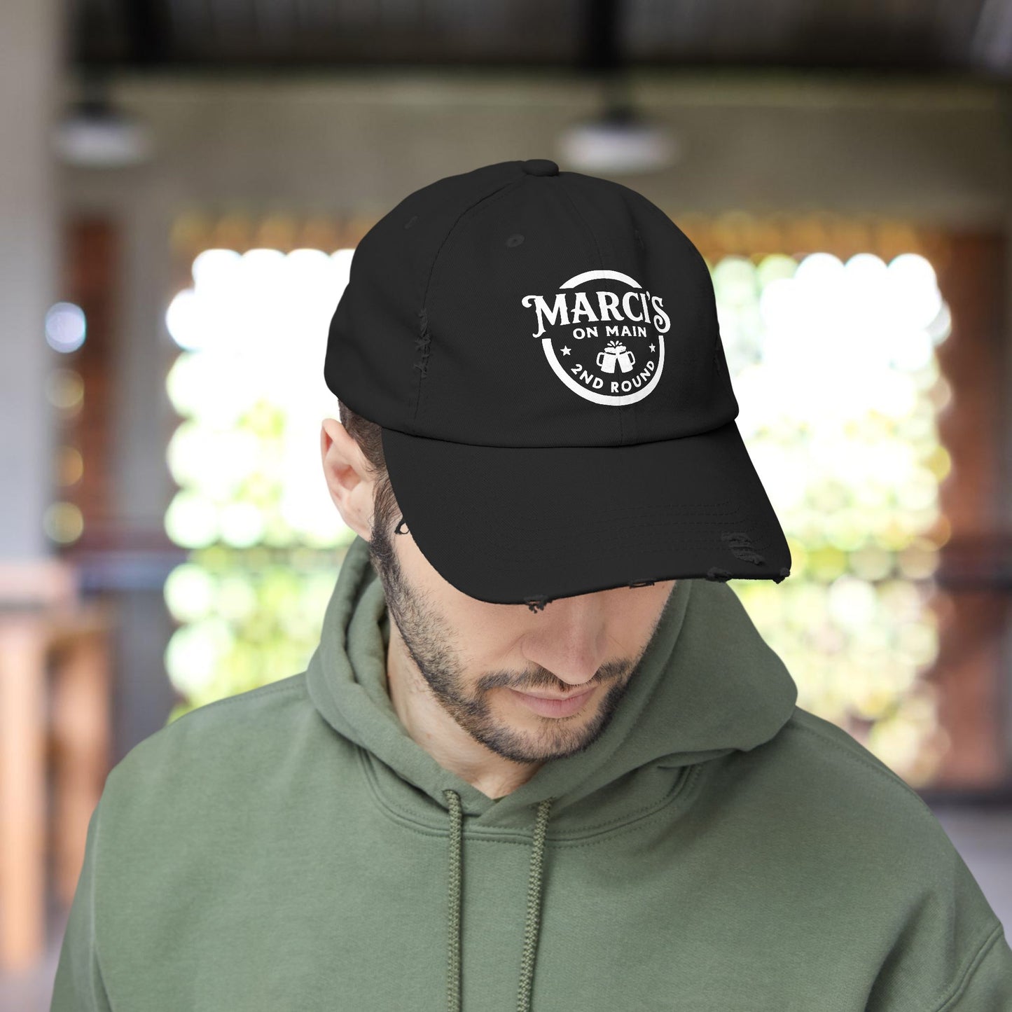 Marci's on Main 2nd Round Unisex Distressed Cap