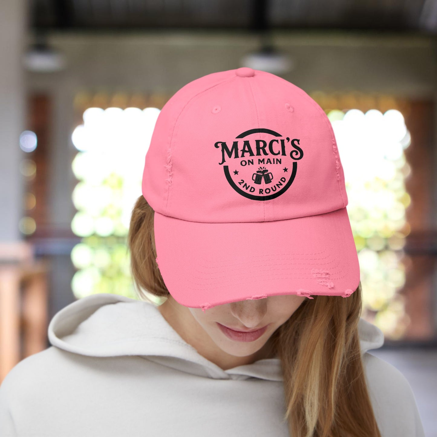 Marci's on Main 2nd Round Unisex Distressed Cap