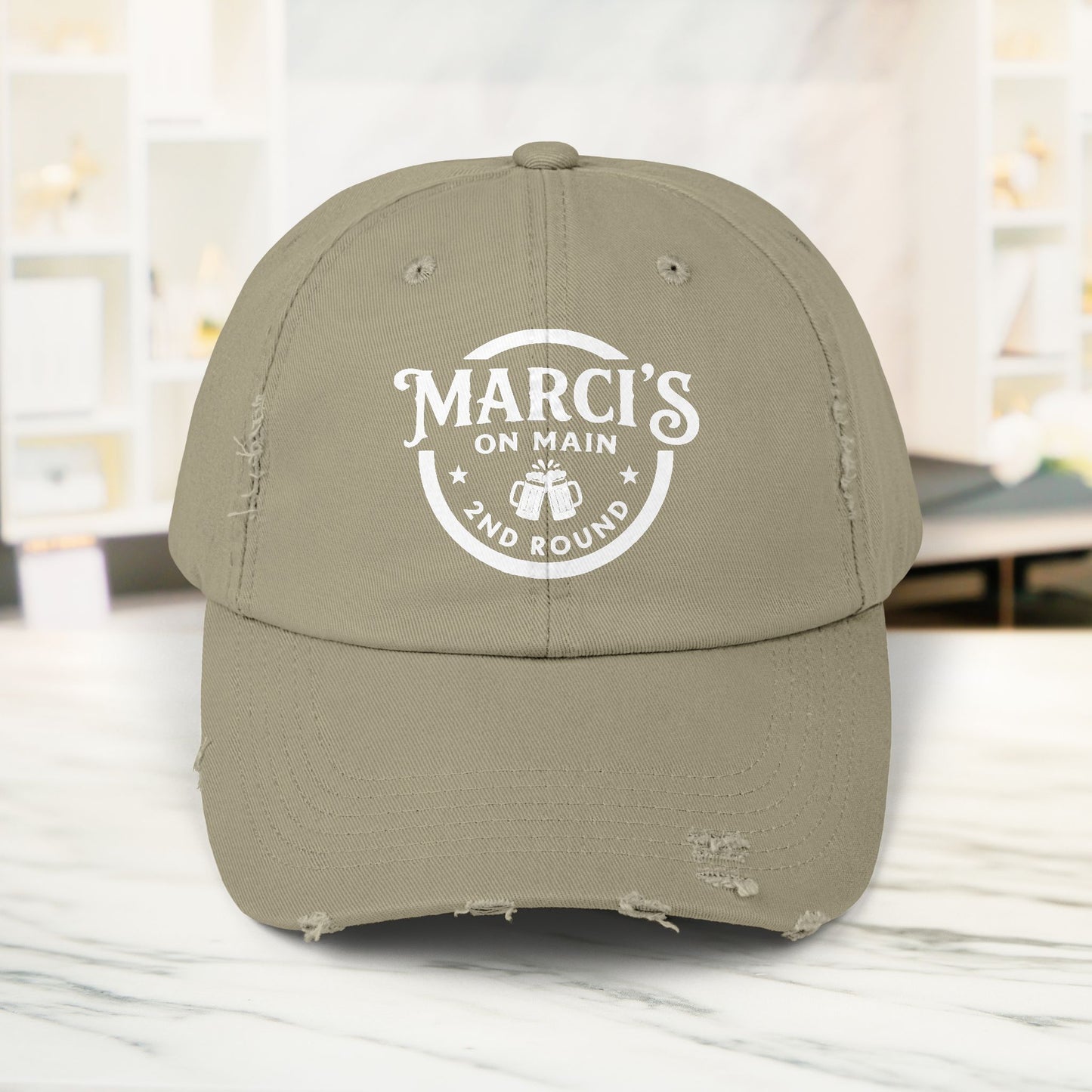 Marci's on Main 2nd Round Unisex Distressed Cap