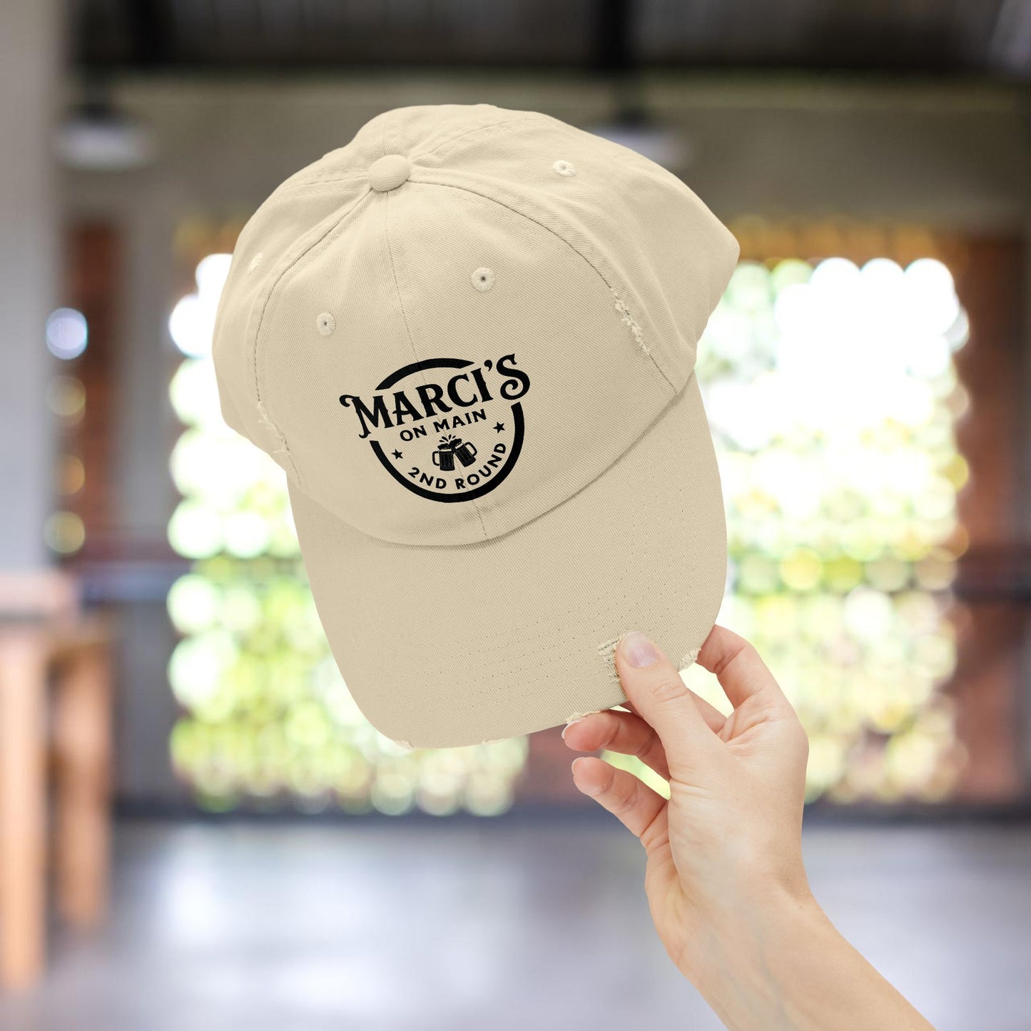 Marci's on Main 2nd Round Unisex Distressed Cap