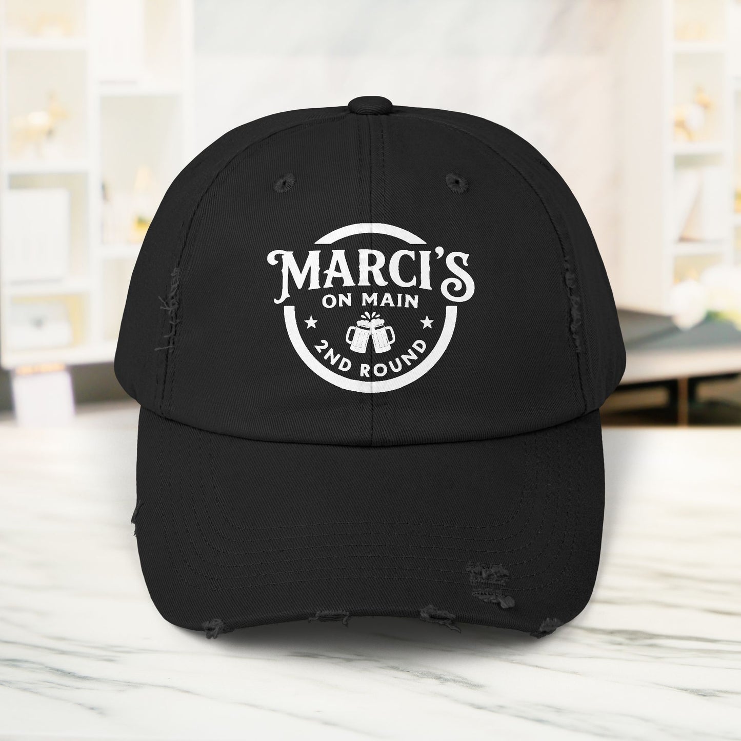 Marci's on Main 2nd Round Unisex Distressed Cap